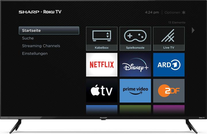 Produktbild Sharp 55FJ2E 55" UHD Smart TV schwarz (55", LCD, 4K)