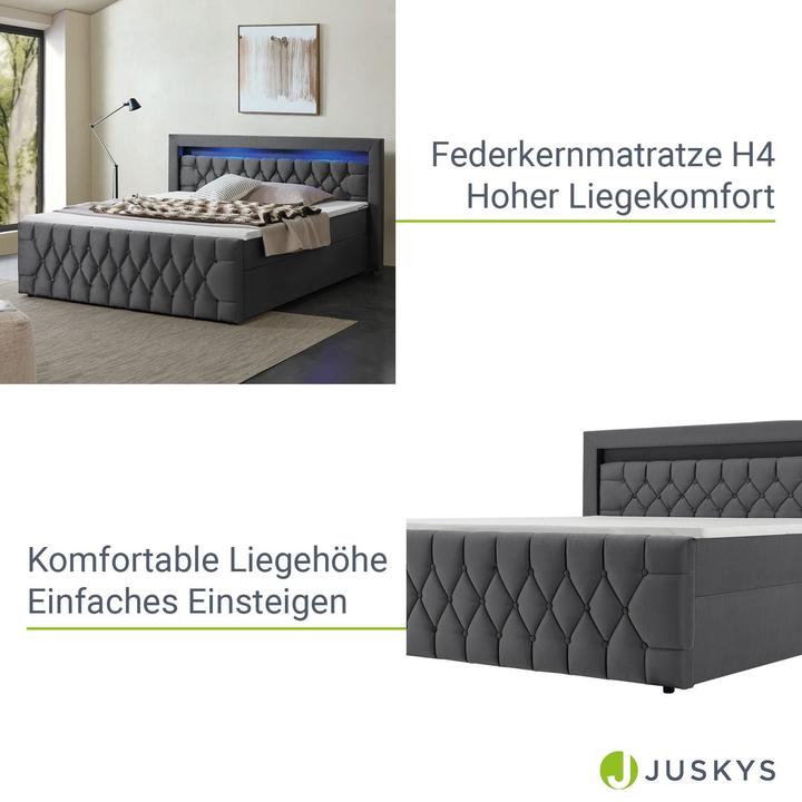 Produktbild Juskys Boxspringbett Leona (140 x 200 cm)