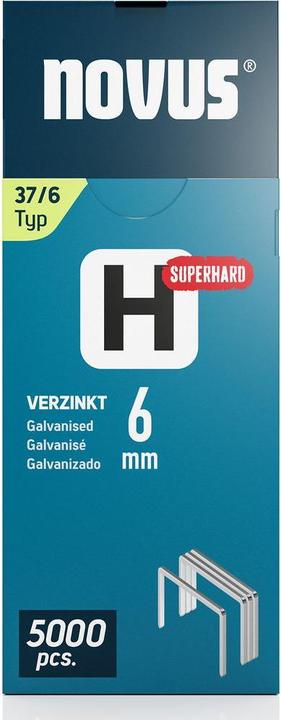 Produktbild Novus Feindrahtklammern H 37 6mm Super Hard
