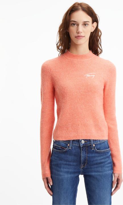 Image du produit Tommy Hilfiger Tjw Signature Rib Pull à col roulé pour femme (S)