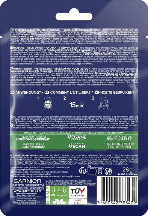 Produktbild Garnier Hydra Bomb Nacht (32 ml)
