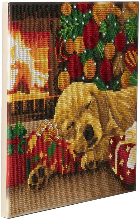 Image du produit Craft Buddy Chiot Labrador dormant, tableau 30x30cm Crystal Art