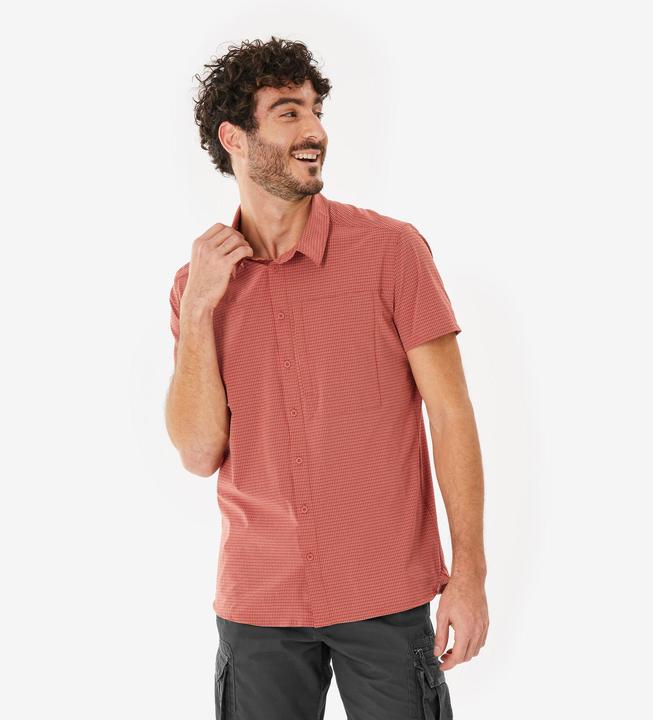Produktbild Forclaz Trekkinghemd Herren Stretch kurzarm - Travel500 braun (XL)