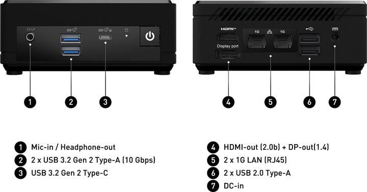 Image du produit MSI Cubi N ADL-009BEU MS-B0A9 ID1/Black- (Intel N100)
