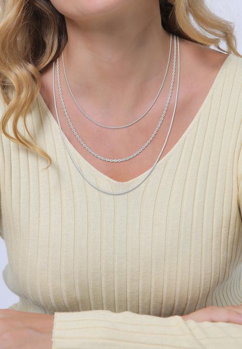 Actual product image Elli 3-lagige Kette (Sterling Silver, 45 cm)