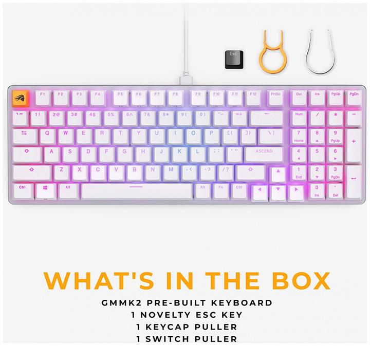 Produktbild Glorious PC Gaming Race GMMK 2 Full-Size Tastatur - Fox Switches, US-Layout (US, Kabelgebunden)