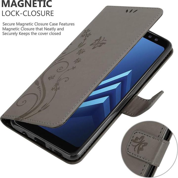 Image du produit Cadorabo Couverture du livre de fleurs (Samsung Galaxy A8 (2018))