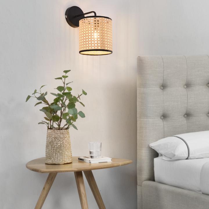 Actual product image Lux.Pro Southend wall light set of 3 rattan look (E14)