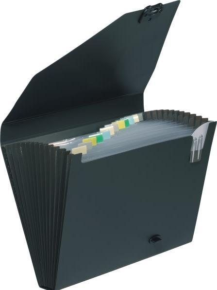 Actual product image Snopake Folder A4 PP 13 compartments black (A4, 1 x)
