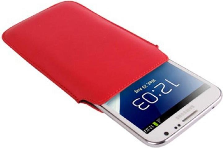 Produktbild König Design Handyhülle Tasche Slide Hülle Rot (Samsung Galaxy Note)