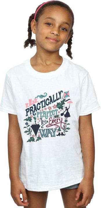 Actual product image Mary Poppins Girls Practically Perfect In Every Way Cotton T-Shirt (140, 146)