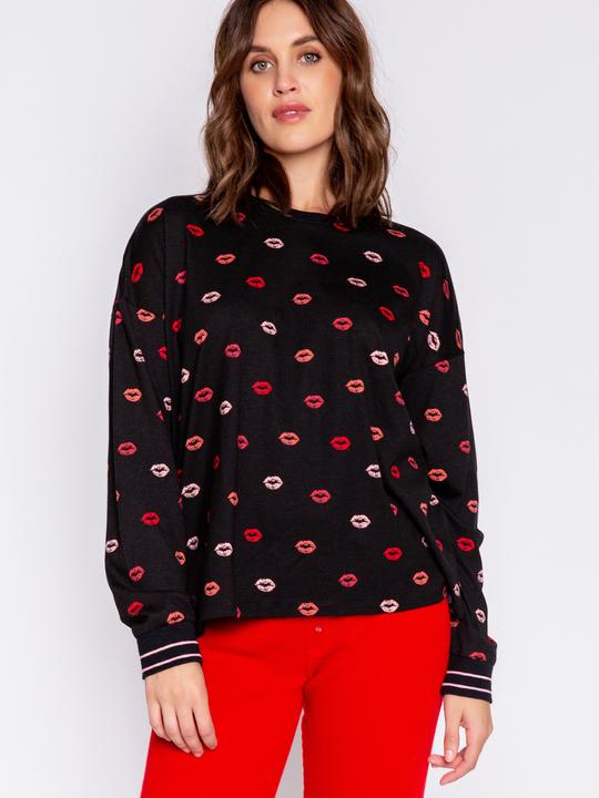 Immagine prodotto Pj Salvage Pigiama top "Be mine" nero/piccolo a fantasia (S)