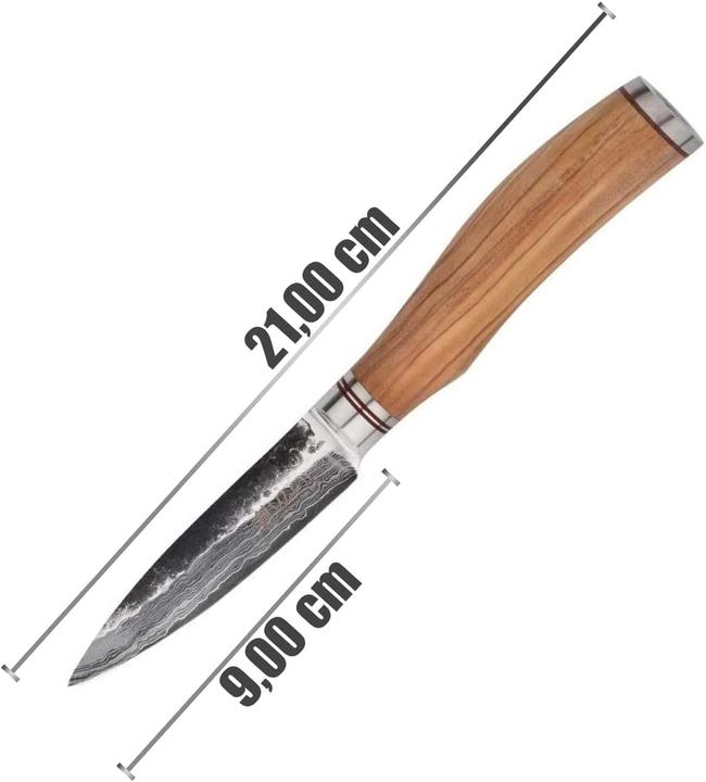 Produktbild Wakoli Olive HS Serie Damastmesser 12,5cm (9 cm)