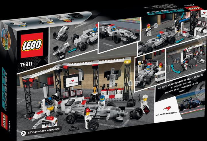 Actual product image LEGO Speed Champions McLaren Mercedes Pit Stop (75911, LEGO Speed Champions)