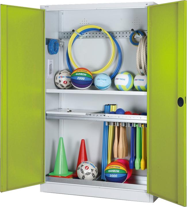 Image du produit C+P Armoire modulaire pour équipements sportifs avec équipement complet (hxlxp : 195x120x50 cm, avec