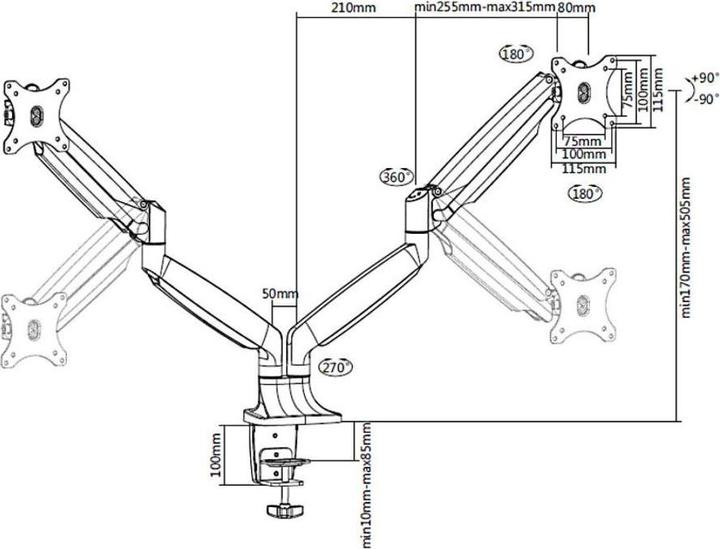 Produktbild Multibrackets M Deskmount (Tisch, 27")