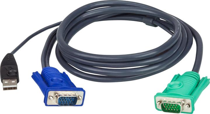 Aten 2L-5203U Câble KVM (HD15-SVGA, USB, USB) - 3 m