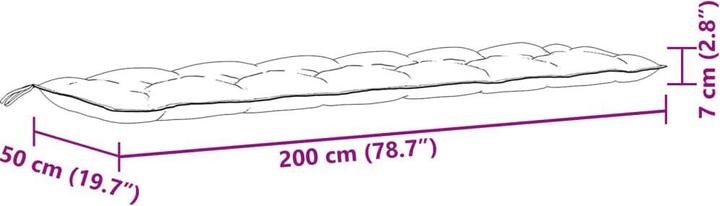 Image du produit VidaXL Coussins de banc de jardin 2 pcs. tissu (200 x 50 x 7 cm)