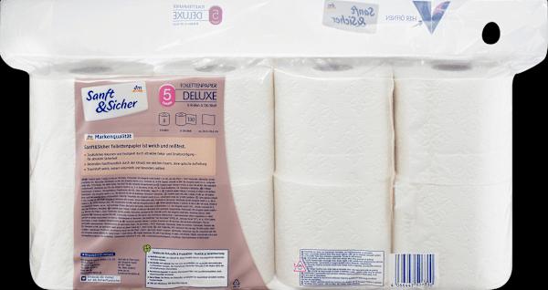 Produktbild dm Sanft&Sicher Toilettenpapier Deluxe 5-lagig (8x130 Blatt)