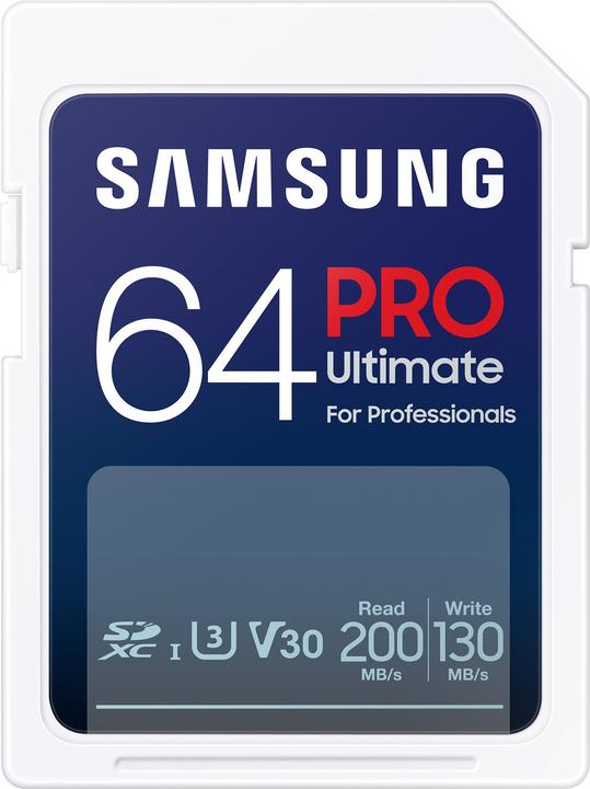 Image du produit Samsung PRO Ultimate (64 Go, SDXC, U3, UHS-I)