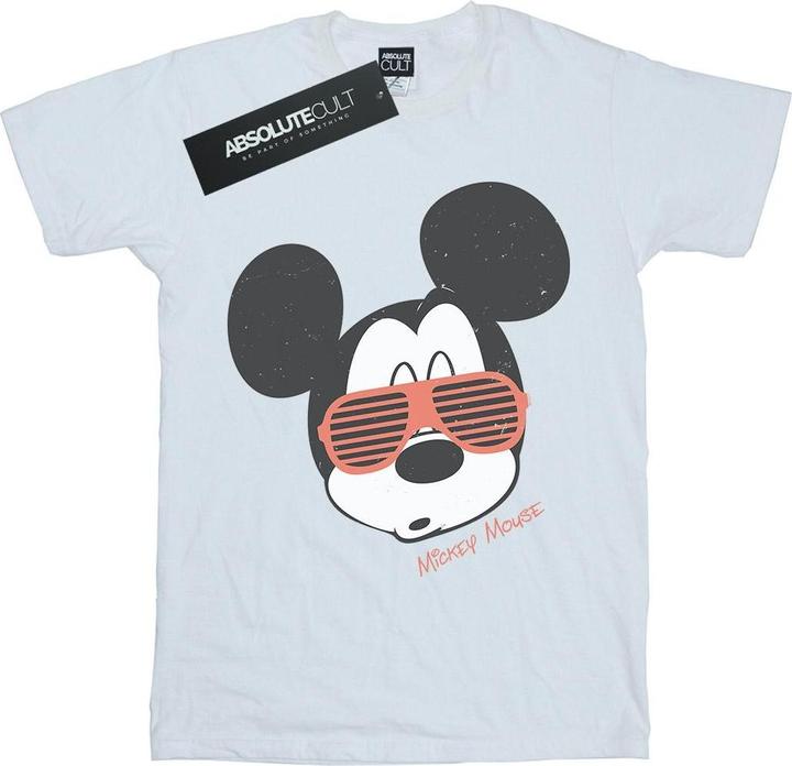 Actual product image Disney Womens/Ladies Mickey Mouse Sunglasses Cotton Boyfriend T-Shirt (XL)