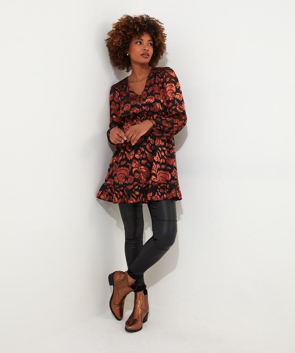Actual product image Joe Browns Burnt Floral V-Neck Tunic (42)