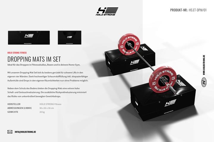 Actual product image Hold Strong Fitness Dropping Mats in a set