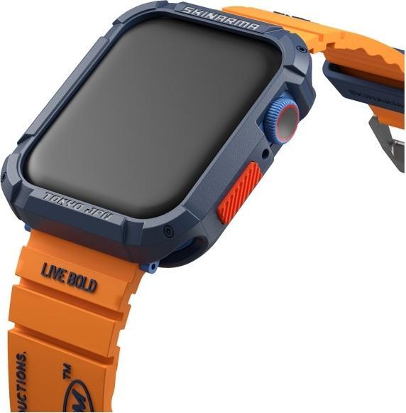 Actual product image Skinarma Band Shokku Apple Watch 45/44/42mm orange