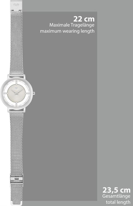 Immagine prodotto Orologio al quarzo da donna Lucrezia in acciaio inossidabile - 33696 (Orologio da polso analogico, 36 mm)