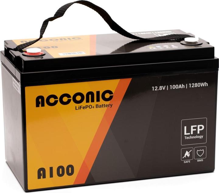Image du produit Acconic A100 Pile d'alimentation au lithium LiFePO4 (12.80 V, 100 Ah)