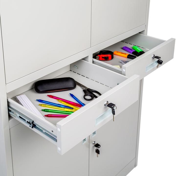 Produktbild tectake Aktenschrank (90 x 40 x 180 cm)