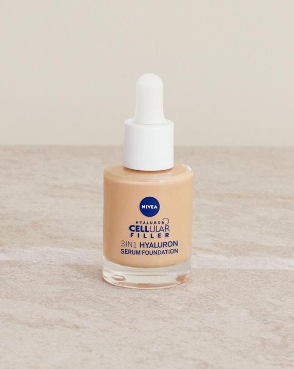 Actual product image NIVEA Hyaluron Cellular Filler 3in1 Serum Foundation Dark (30ml) (03 Dark)