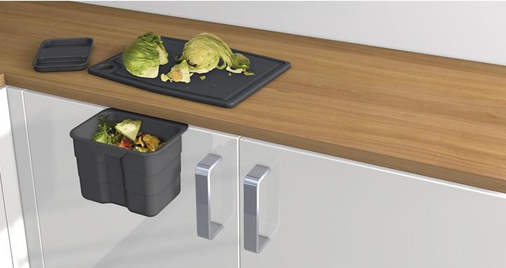 Actual product image Ninka Hook-on waste bin bioBin plastic dark grey (4.20 l)