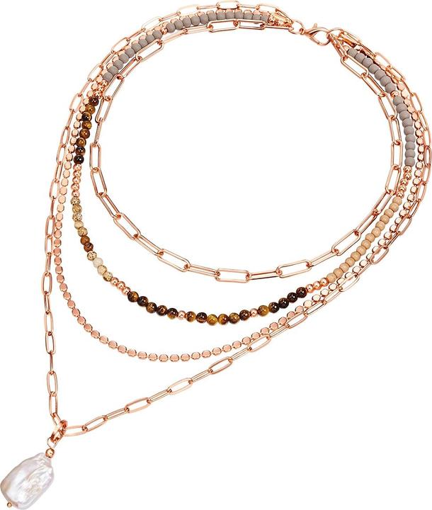 Actual product image Lulu & Jane Metal alloy natural stone freshwater cultured pearl yellow gold 43.0/46.0/52.0/58.0 cm - 33316 (Metal alloy)