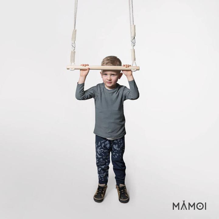 Actual product image Mamoi Trapeze Swing Gym Rings Brown