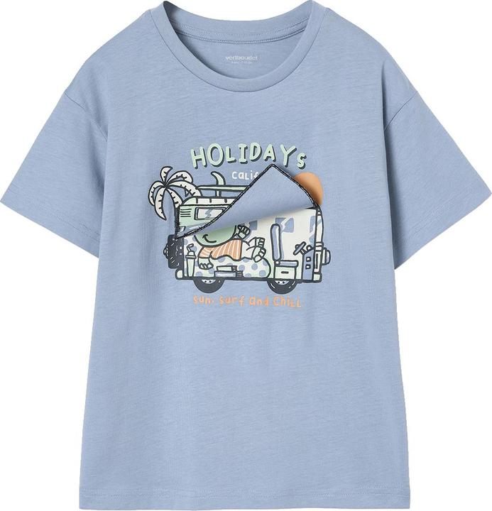 Actual product image Vertbaudet Jungen T-Shirt mit witzigem Print und Recycling-Baumwolle (92)