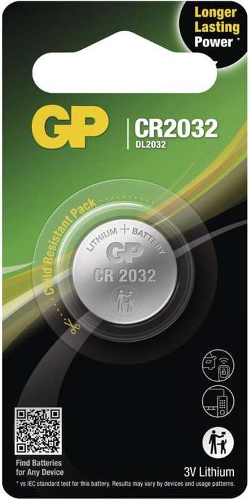 Actual product image GP Batteries Lithium Cell (1 pcs., CR2032, 240 mAh)