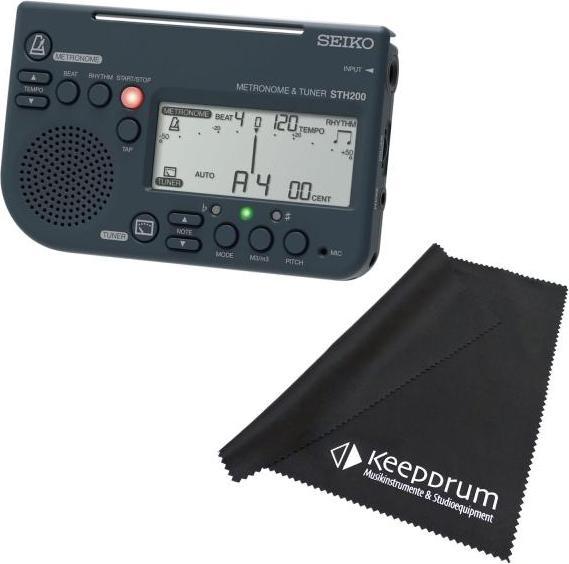 Actual product image Seiko Metronom STH-200 mit Stimmgerät-Funktion mit Tuch