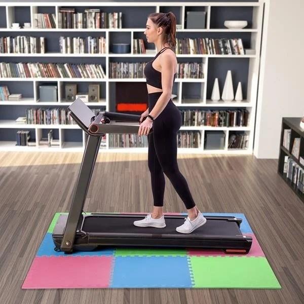 Immagine prodotto One Tappetino pieghevole per allenamento Fitness MP10 verde-blu-rosso, 60x60x1,0cm (9 pezzi) (10 mm)