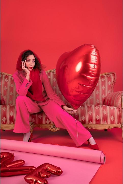 Produktbild Partydeco Rotes Herz Ballon 45cm