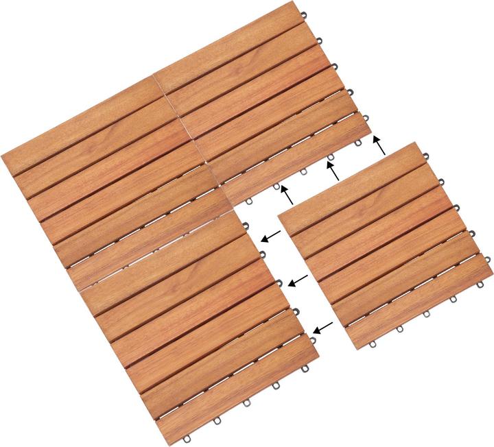Immagine prodotto Deuba Piastrelle in legno (33 x, 30 x 30 cm)
