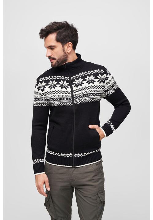 Actual product image Brandit Norwegian cardigan size L colour black (L)