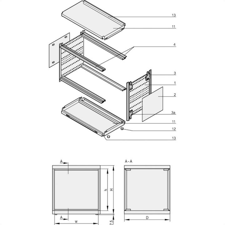 Produktbild Schroff ratiopacPRO air Gehäuse - RATIO.AIR GR 6/7HE 42TE 435T (42 HE, 19 Zoll Rack)
