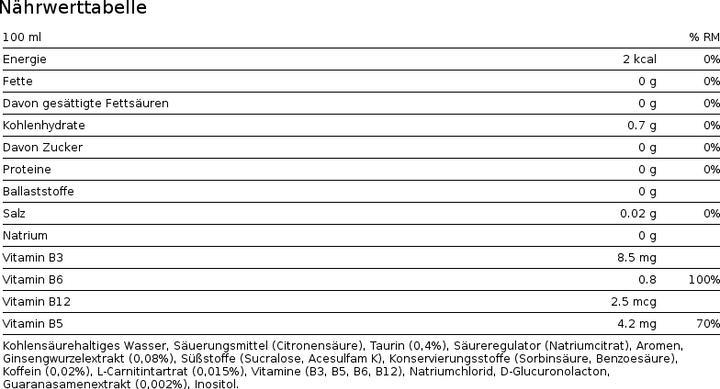 Nährwerte und Zutaten Monster Ultra (12 Stk.)
