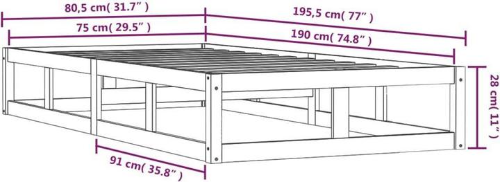 Produktbild VidaXL Nelek (75 x 190 cm)