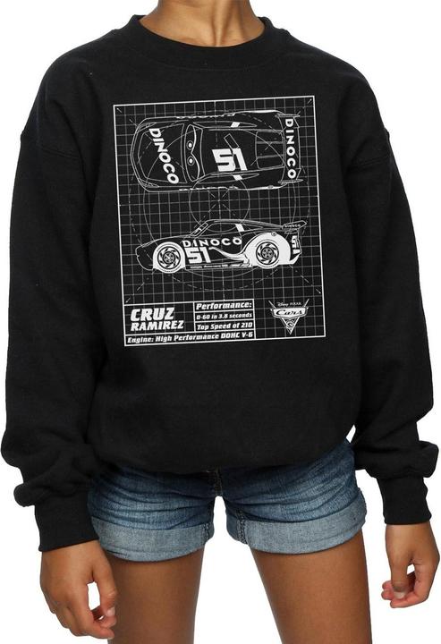 Produktbild Disney Cars Cruz Ramirez Blueprint Sweatshirt Mädchen (140, 146)