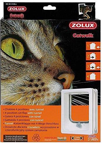Immagine prodotto Zolux Porta per gatti con tunnel per porte in legno - colore bianco
