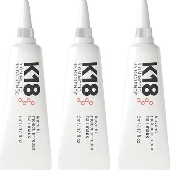 Image du produit K18 Leave-In Molecular Repair Hair Mask Set 3x5 ml (15 ml)