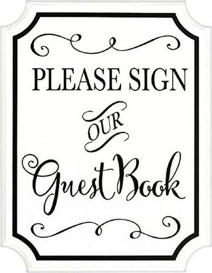 Produktbild Amscan Gästebuch Please Sign MDF Hochzeitstag