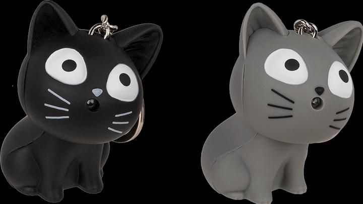 Immagine prodotto Out of the blue Set di 2 portachiavi a forma di gatto con LED